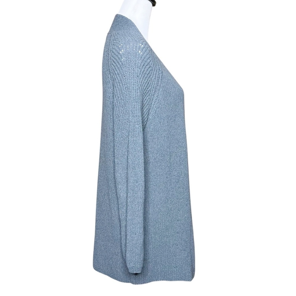 Orvis Women’s XS Green Blue Cardigan Cozy Ribbed Oversized Open Front Sweater - Picture 5 of 9